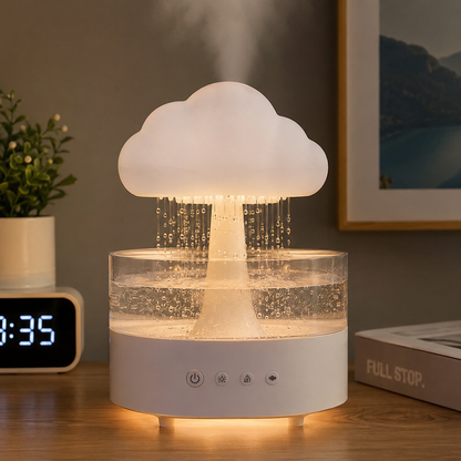 Cloud Rain Humidifier & Essential Oil Diffuser with 7-Color LED Night Light