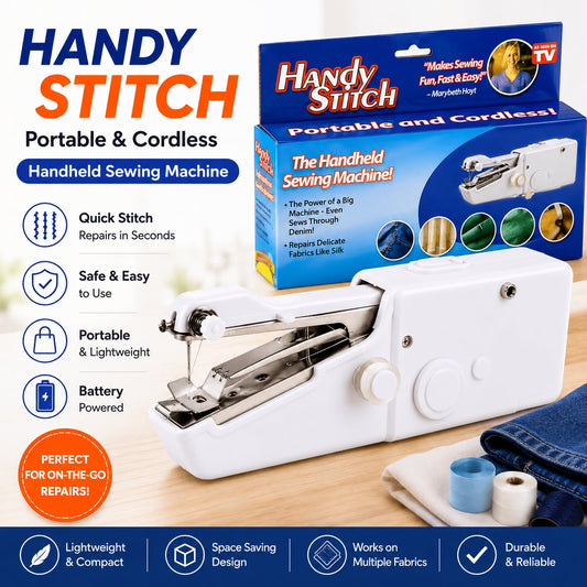 Portable Mini Stitch Machine – Handheld Sewing Machine for Quick Repairs & DIY Projects